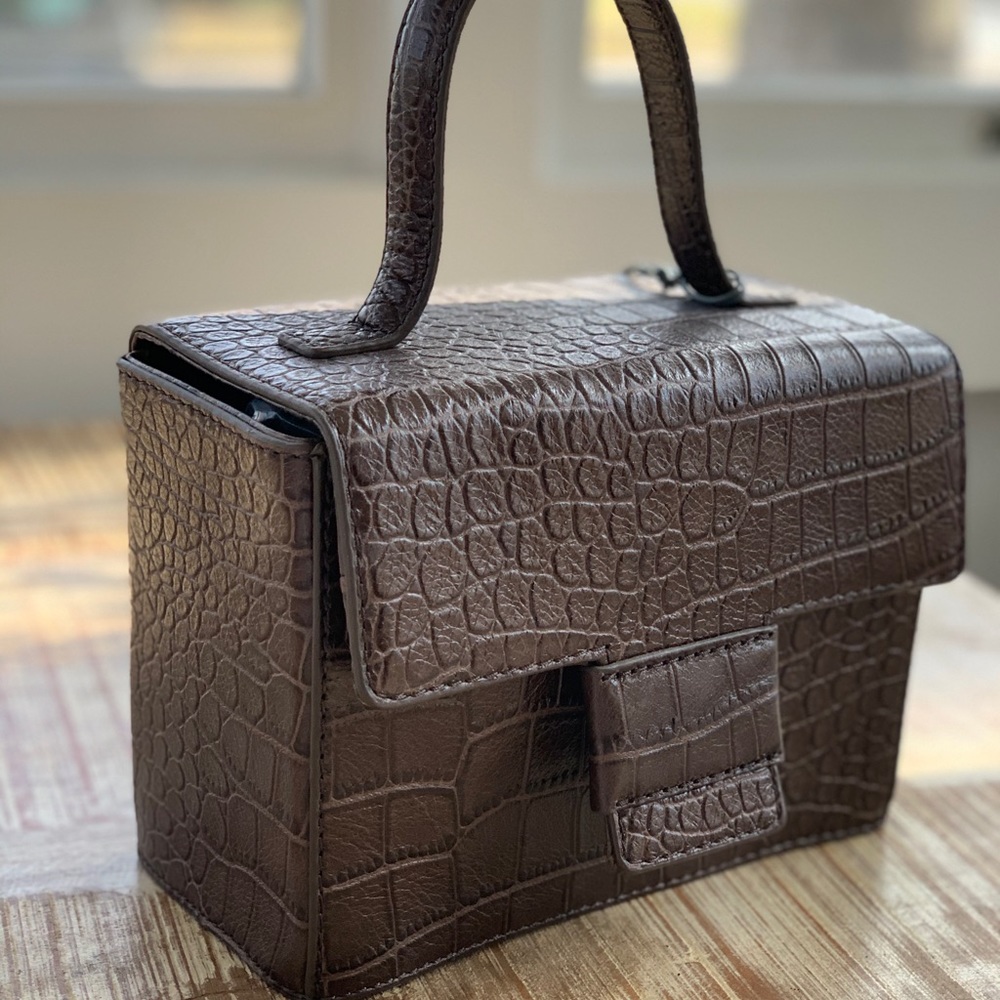 Steven Alan handbag crocodile imprint, brand new